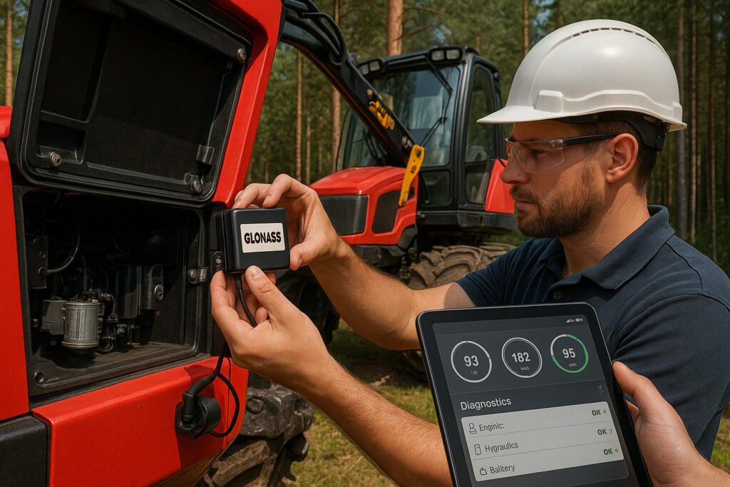 Установка системы Глонасс для перевозки леса