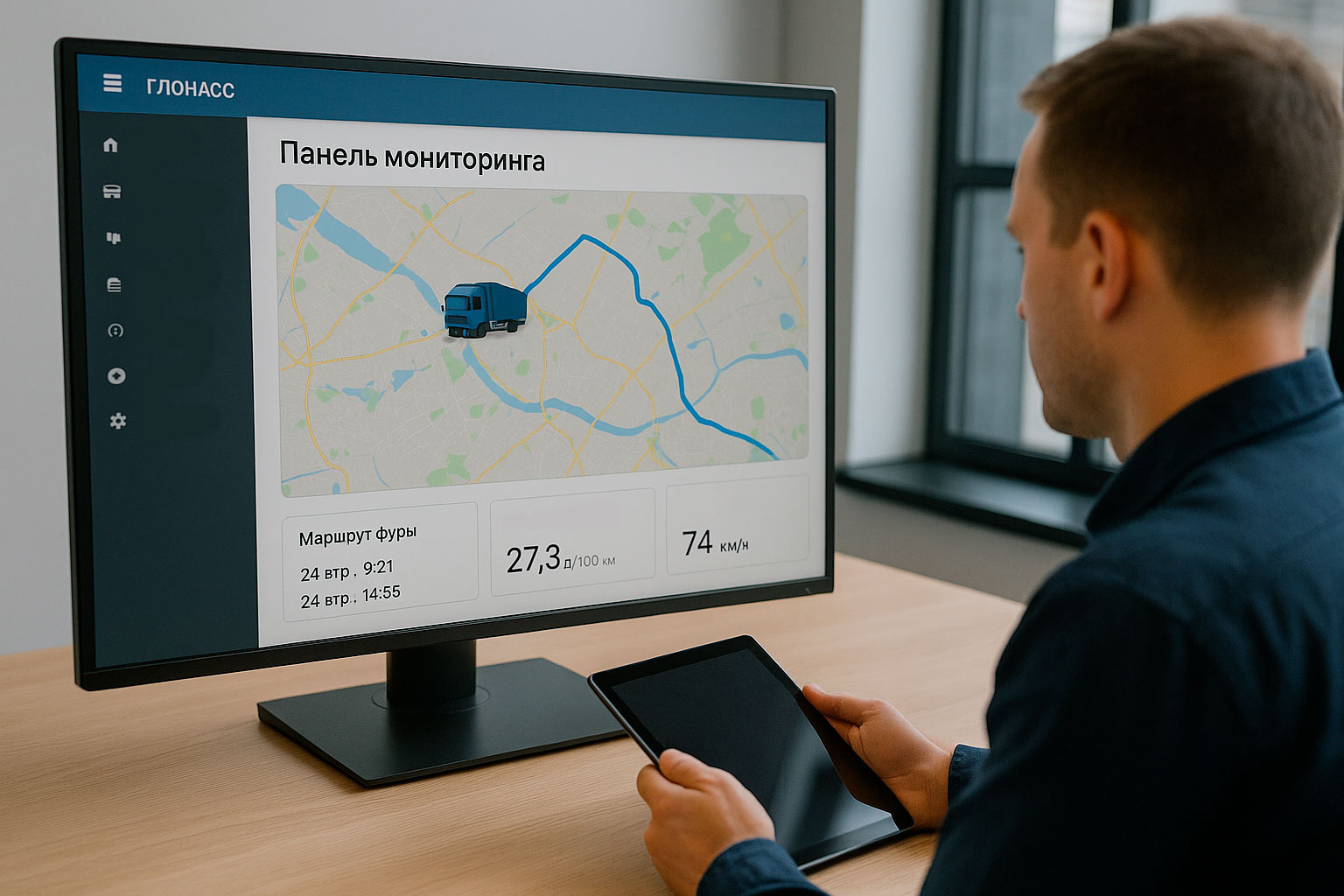 Профессиональная установка Глонасс на грузовой транспорт